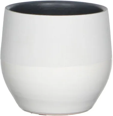 LILLEPOTIÜMBRIS MICA DECORATIONS KARI POT ROUND WHITE - H13XØ14CM VALGE