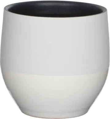 LILLEPOTIÜMBRIS MICA DECORATIONS KARI POT ROUND WHITE - H18XØ19CM VALGE