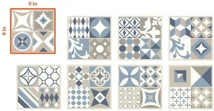 ISELIIMUV SEINAKATE SMART TILE VINTAGE GAUDI MOSAIIK 22,86X22,86CM 4TK