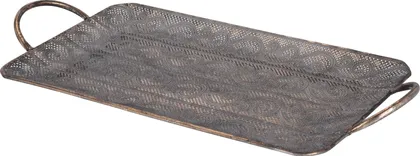 SANGADEGA KANDIK 55,5X26CM METALL ANTIIK TUME KULD