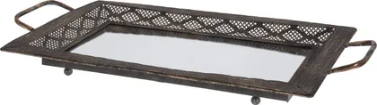 SANGADEGA KANDIK 62X33,5CM METALL ANTIIK TUME KULD