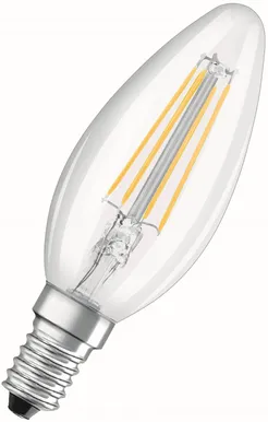 LED LAMP OSRAM LED RETROFIT CLASSIC 4W E14 B40 470LM 2700K KLAAR 2TK PAKIS