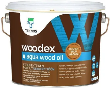 PUIDUÕLI TEKNOS WOODEX AQUA WOOD OIL 2,7L PRUUN