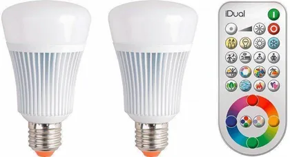 LED LAMP JEDI 11W E27 A60 806LM 2200-6500K RGB 2TK+PULT