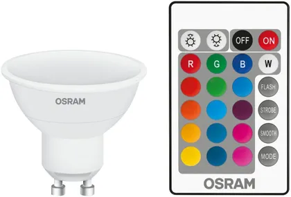 LED LAMP OSRAM 4,5W 827 RGB GU10 PULT