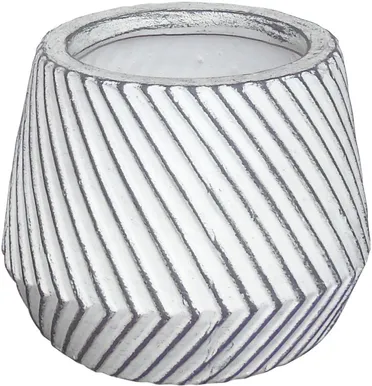 ÜMBRISPOTT KERAAMILINE 17X17X14CM HALL-VALGE