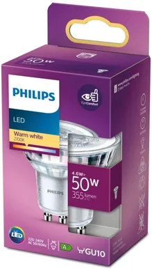 LED LAMP PHILIPS CLASSIC 4,6W GU10 PAR16 355LM