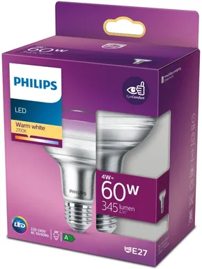 LED LAMP PHILIPS REFLEKTOR 4W E27 R80 345LM