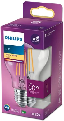 LED LAMP PHILIPS CLASSIC FILAMENT 7W E27 A60 806LM