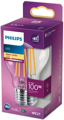 LED LAMP PHILIPS CLASSIC FILAMENT 10,5W E27 A60 1521LM