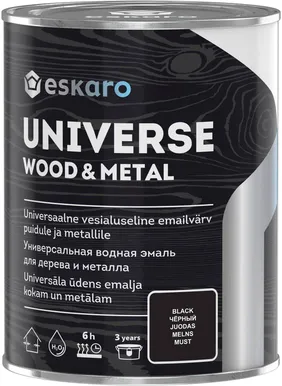 UNIVERSAALVÄRV ESKARO UNIVERSE WOOD&METAL 0,9L BLACK