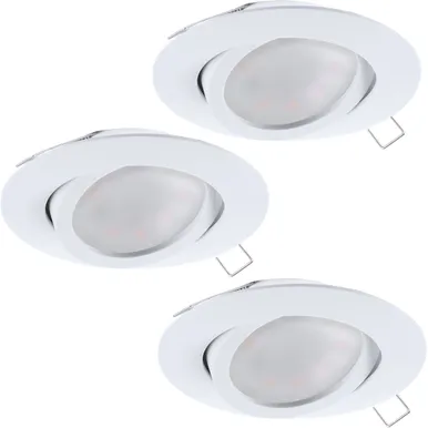 RIPPLAEVALGUSTI EGLO TEDO 3X5W LED 3X400LM 3000K Ø80MM VALGE