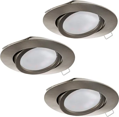 RIPPLAEVALGUSTI EGLO TEDO 3X5W LED 400LM 3000K 80MM NIKKEL