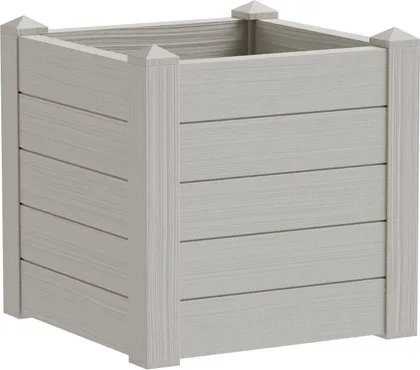 LILLEPOTT TERAPLAST TRAMA 001 42X42X40CM VALGE