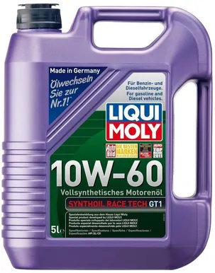 MOOTORIÕLI LIQUI MOLY RACE TECH GT1 TÄISSÜNTEETILINE 10W60 5L