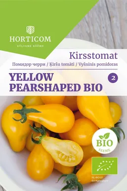 SEEMNED HORTICOM KIRSSTOMAT YELLOW PEARSHAPED BIO 30TK