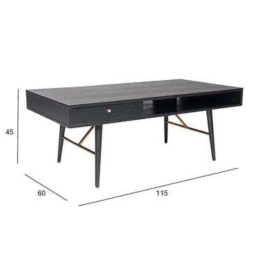 DIIVANILAUD LUXEMBOURG 115X60XH45CM MUST
