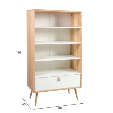 RIIUL HELENA WHITE 80X40XH140CM NAT/VALGE