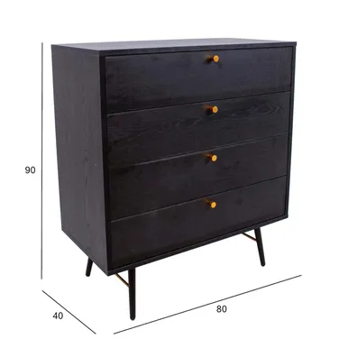 KUMMUT LUXEMBOURG 80X40XH90CM MUST