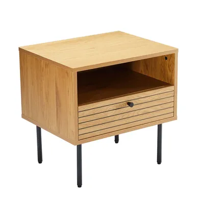 ÖÖKAPP LINE 50X40XH50CM TAMMEDEKOORIGA MELAMIIN