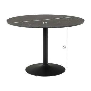 SÖÖGILAUD IBIZA D110XH74CM MUST MARMOR