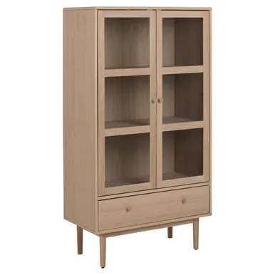 VITRIINKAPP ASTON 80X40XH144,8CM, HELE TAMM