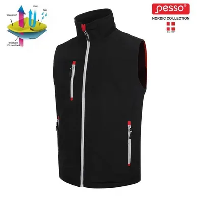 VEST PESSO SOFTSHELL, SOFTBLACK, MUST XL