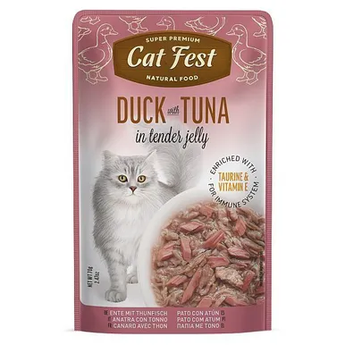 MÄRGTOIT KASSIDELE CATFEST PART JA TUUNIKALA ŽELEES 12X70G