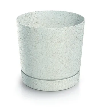 LILLEPOTT PROSPERPLAST TURBO ECO WOOD Ø12,8CM VALGE