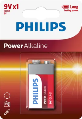 PATAREI PHILIPS POWER ALKALINE 9V/6LR61