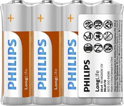 PATAREI PHILIPS LONGLIFE AA/R6 4TK
