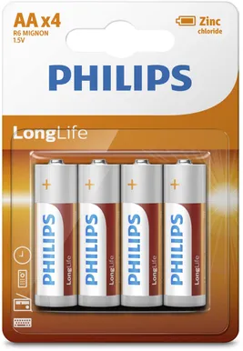 PATAREI PHILIPS LONGLIFE AA/R6 4TK