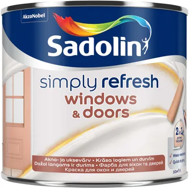 UKSE- JA AKNAVÄRV SADOLIN SIMPLY REFRESH BW 0,5L VALGE POOLMATT
