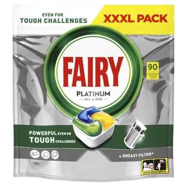 NÕUDEPESUMASINA KAPSLID FAIRY PLATINUM LEMON 90TK PAKIS