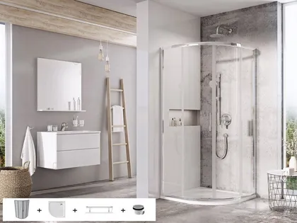 DUŠIKOMPLEKT RAVAK 80X195CM 5IN1 BLSCP4, SET5 ALUMIINIUM