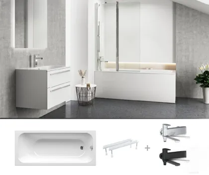 VANN RAVAK CHROME 160X70CM SETV3 SEGISTIGA, KROOM