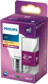 LED LAMP PHILIPS CLASSIC 4,3W P45 E27 MATT 2700K PHILIPS