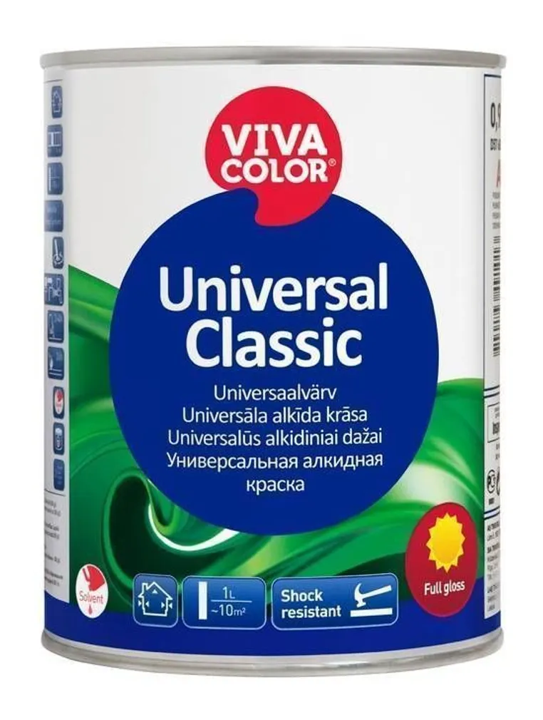 UNIVERSAALVÄRV VIVACOLOR UNIVERSAL CLASSIC 0,9L VALGE LÄIKIV