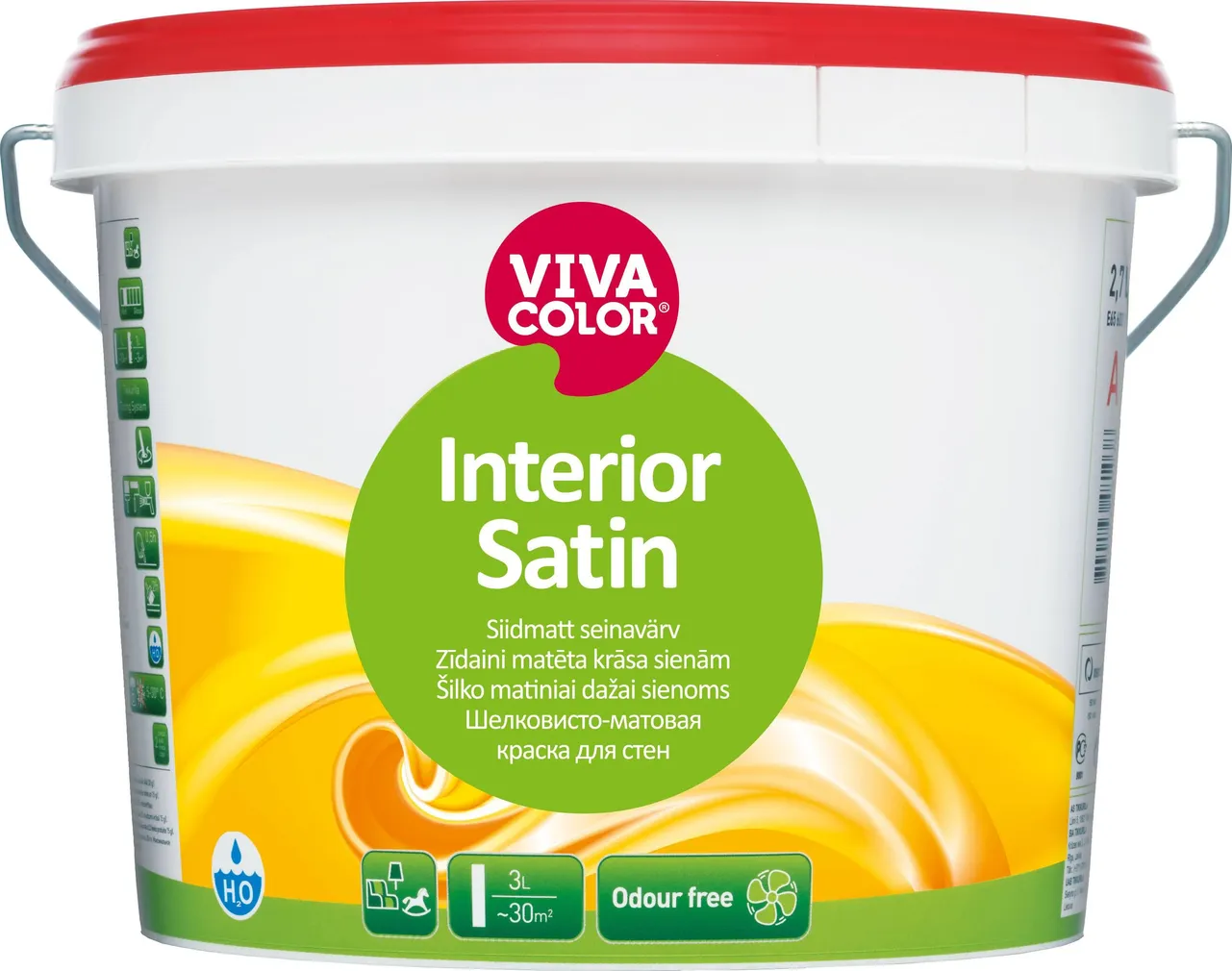 SEINAVÄRV VIVACOLOR INTERIOR SATIN 2,7L VALGE SIIDMATT