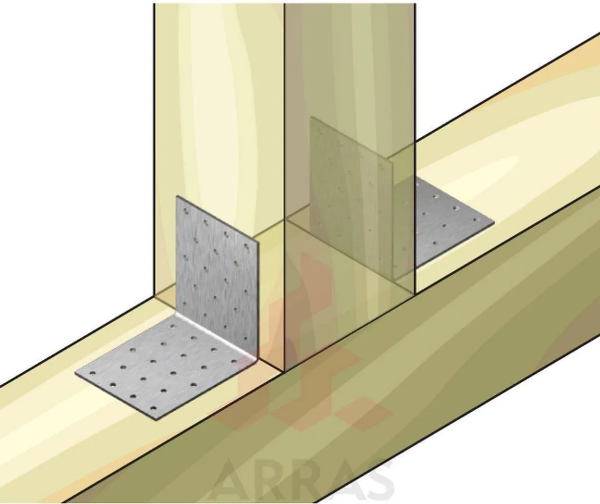NAELUTUSNURK ARRAS 80X80X60X2,5 ZN