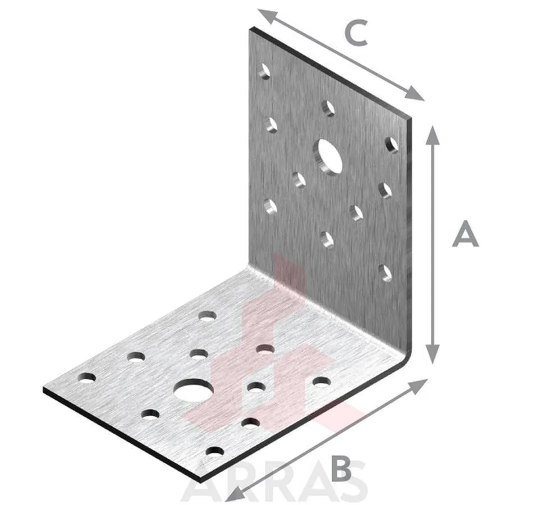 NAELUTUSNURK ARRAS 65X65X55X2.0 ZN