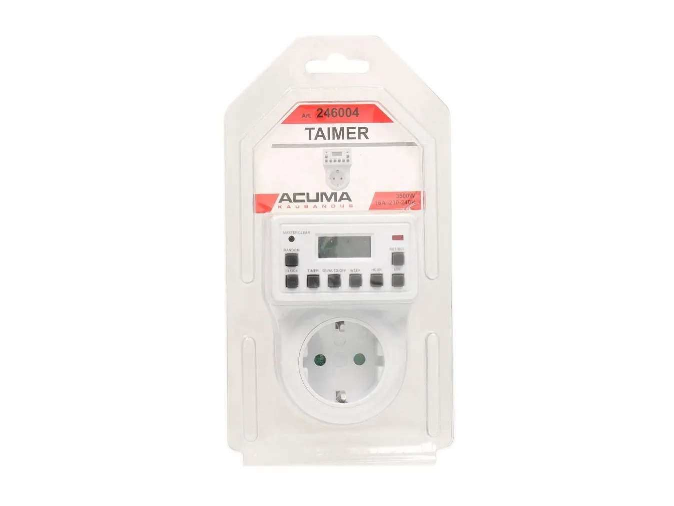 PROGRAMMKELL DIGITAALNE NÄDAL TGE-30 AC