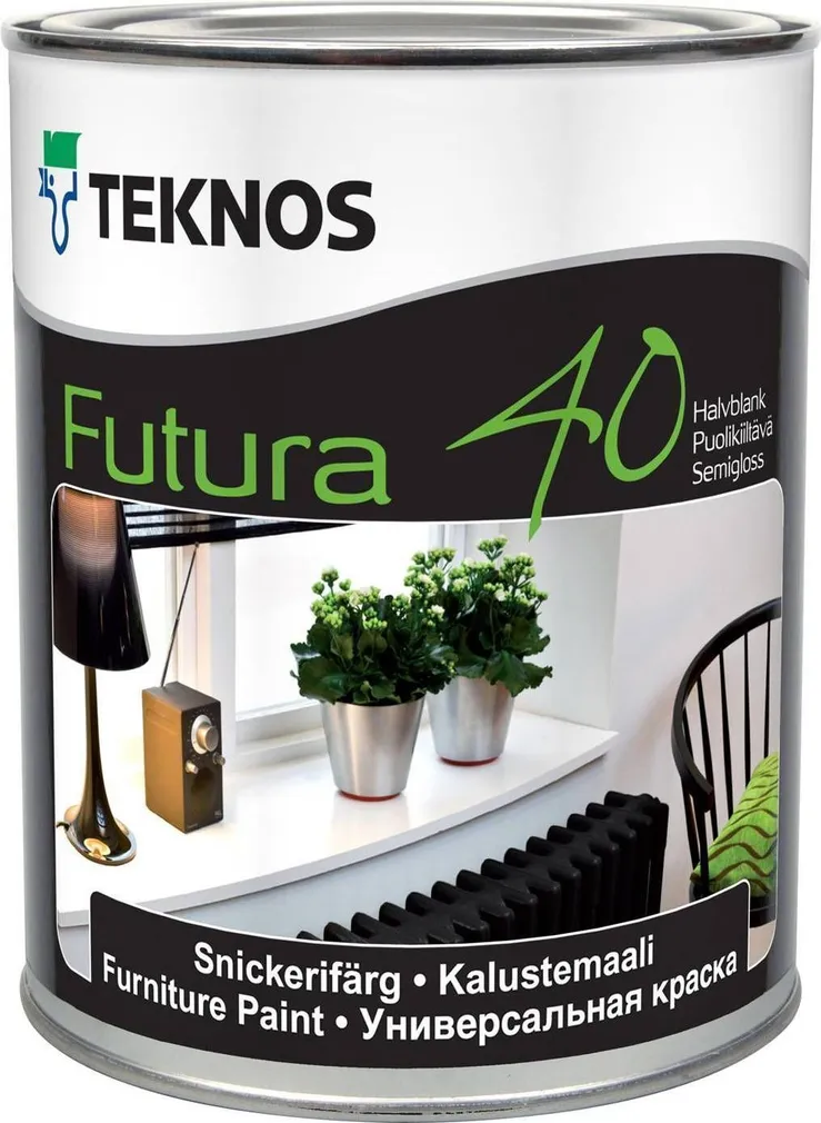 MÖÖBLIVÄRV TEKNOS FUTURA 40 0,9L VALGE POOLLÄIKIV