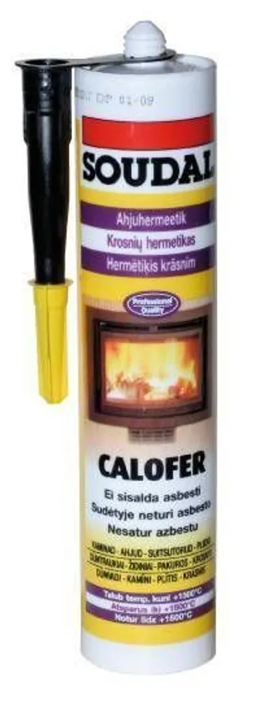 AHJUHERMEETIK SOUDAL CALOFER +1500C 300ML MUST AHJUSUUDELE