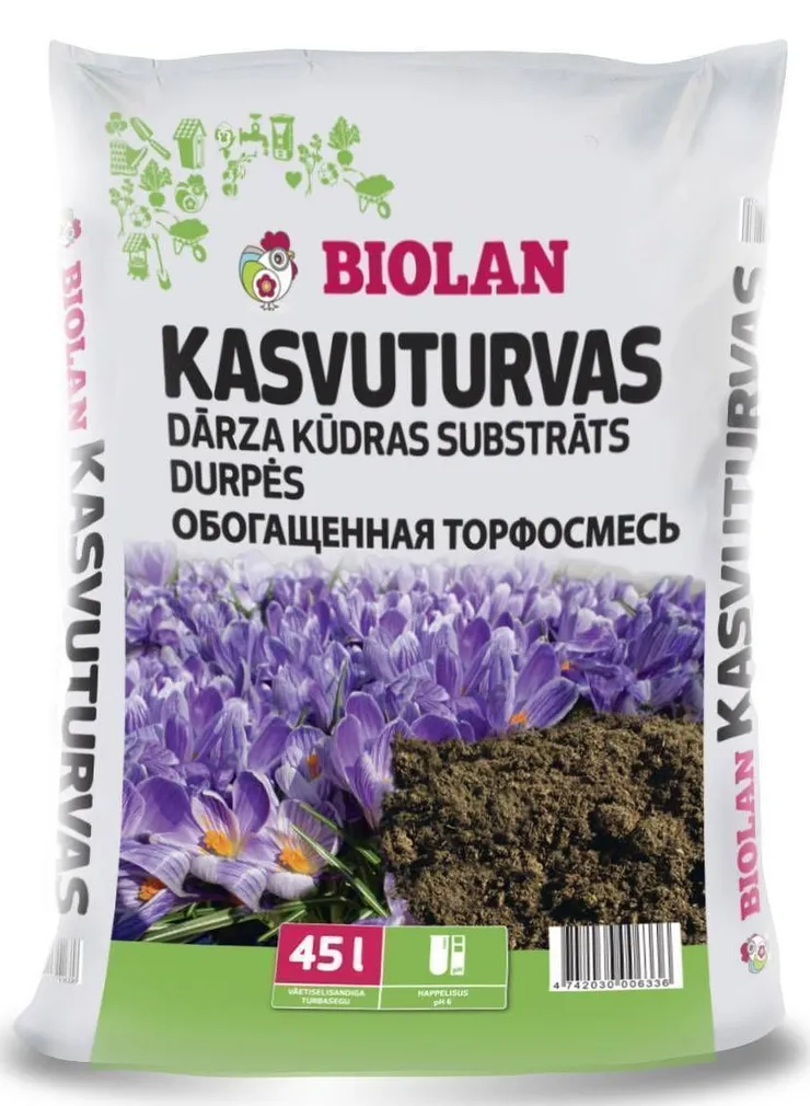 KASVUTURVAS KÖÖGIVILJADELE BIOLAN 45L