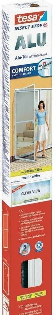 PUTUKAVÕRK UKSELE TESA VALGE RAAM COMFORT 1,0X2,2M