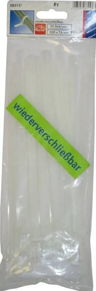 KAABLISIDE AVATAV DÜWI 200X7,6MM 25TK PAKIS VALGE