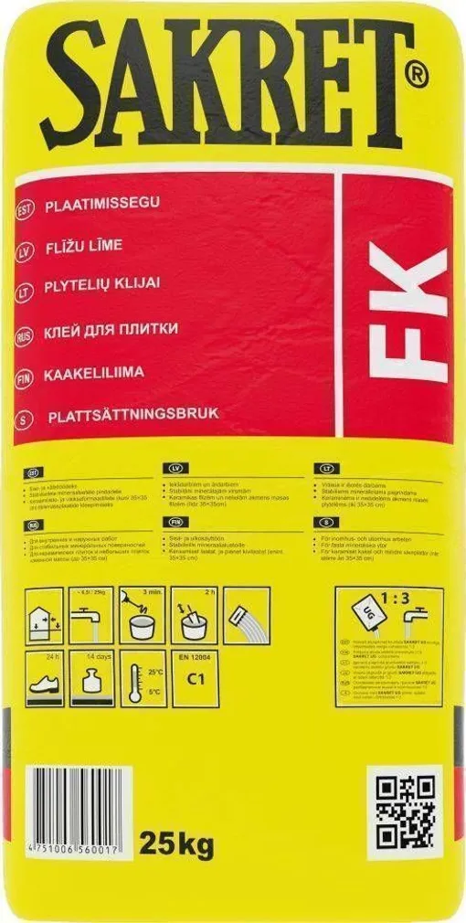 PLAATIMISSEGU SAKRET FK 25KG