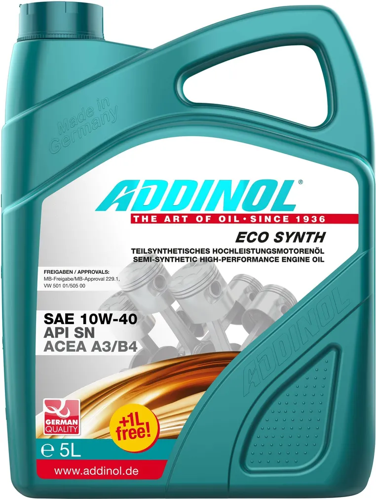 ÕLI ECO SYNTH 4L+1L ADDINOL POOLSÜNT.
