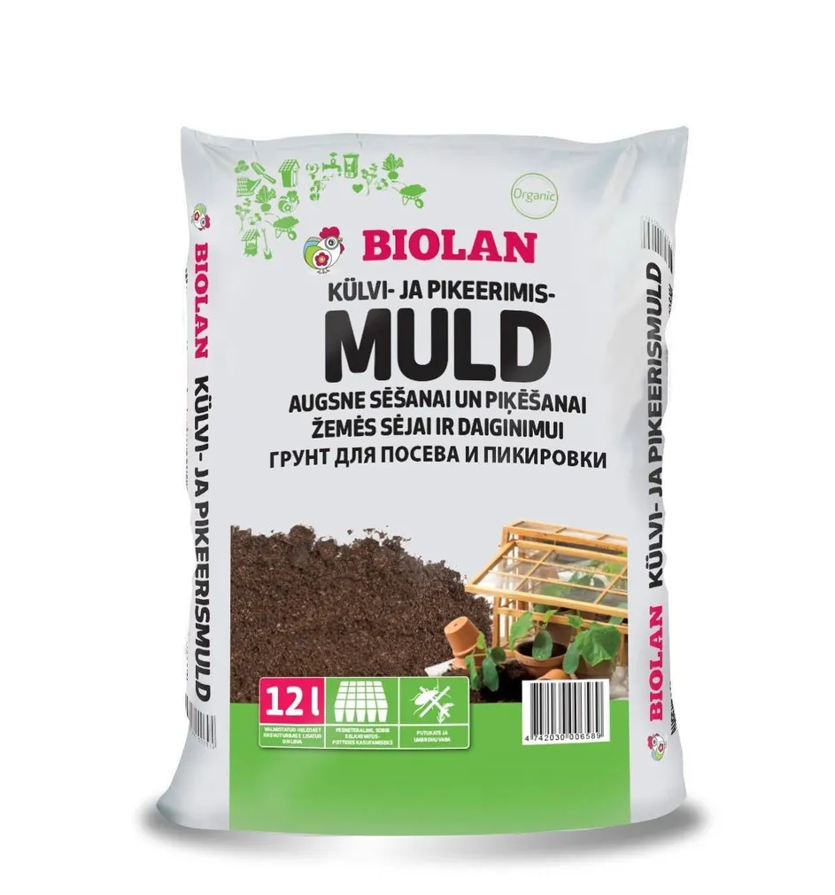 KÜLVI + PIKEERIMISMULD BIOLAN 12L